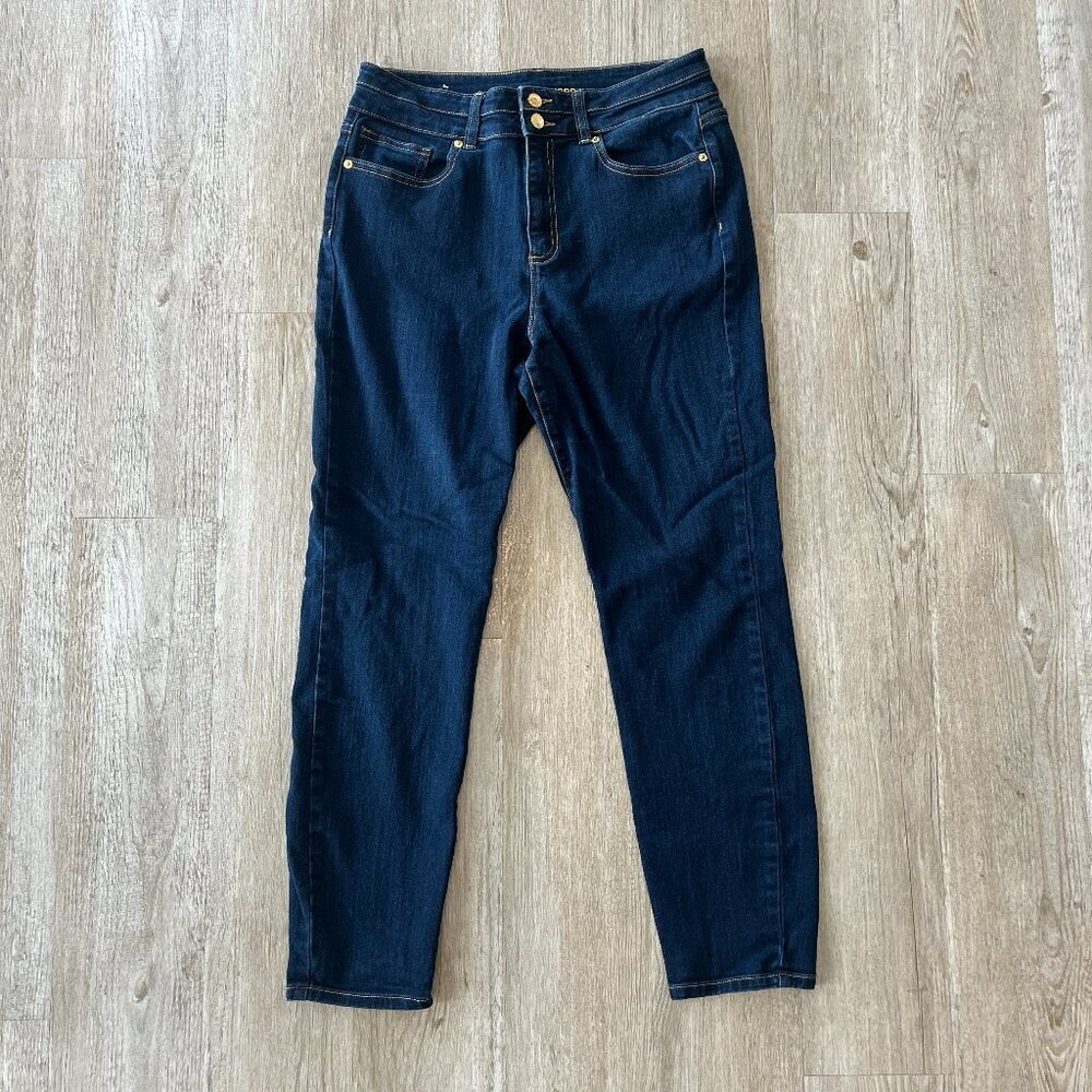 Womens Michael Kors Dark Denim Straight Jeans - 12